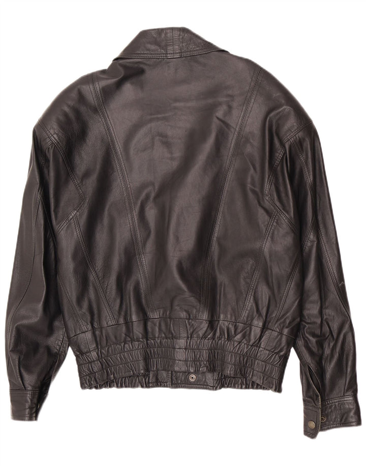 Vintage Herren Lederjacke IT 46 Small Black Biker