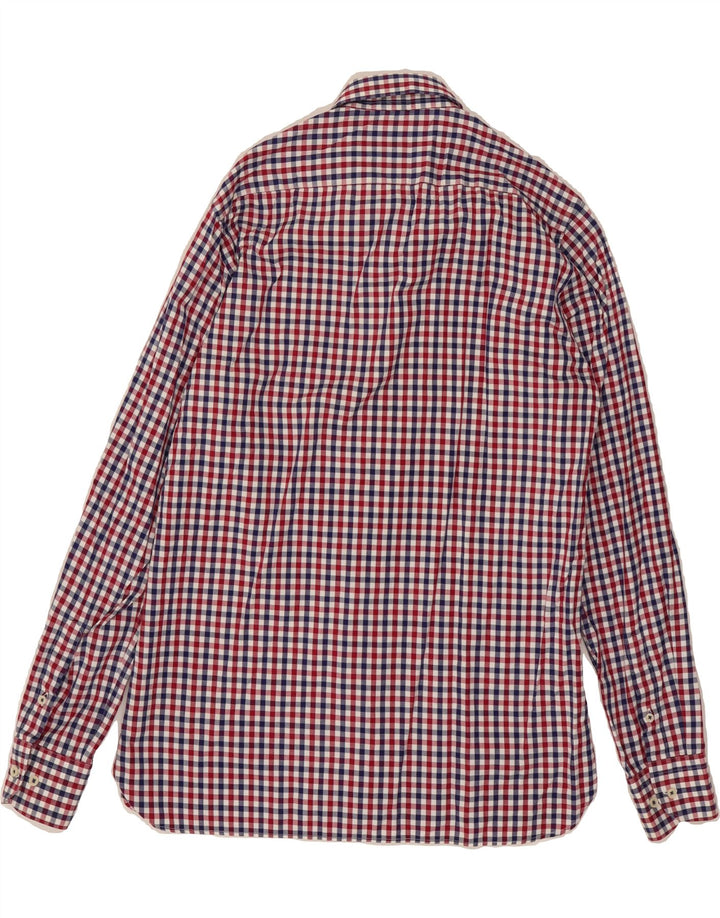 MASSIMO DUTTI Mens Casual Fit Shirt Medium Red Check Cotton Vintage Massimo Dutti and Second-Hand Massimo Dutti from Messina Hembry 