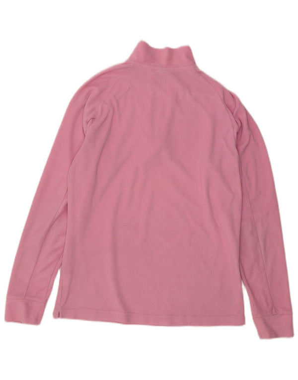 Reebok Damen-Fleecepullover mit Reißverschluss, UK 16, Größe L, rosa, Polyester