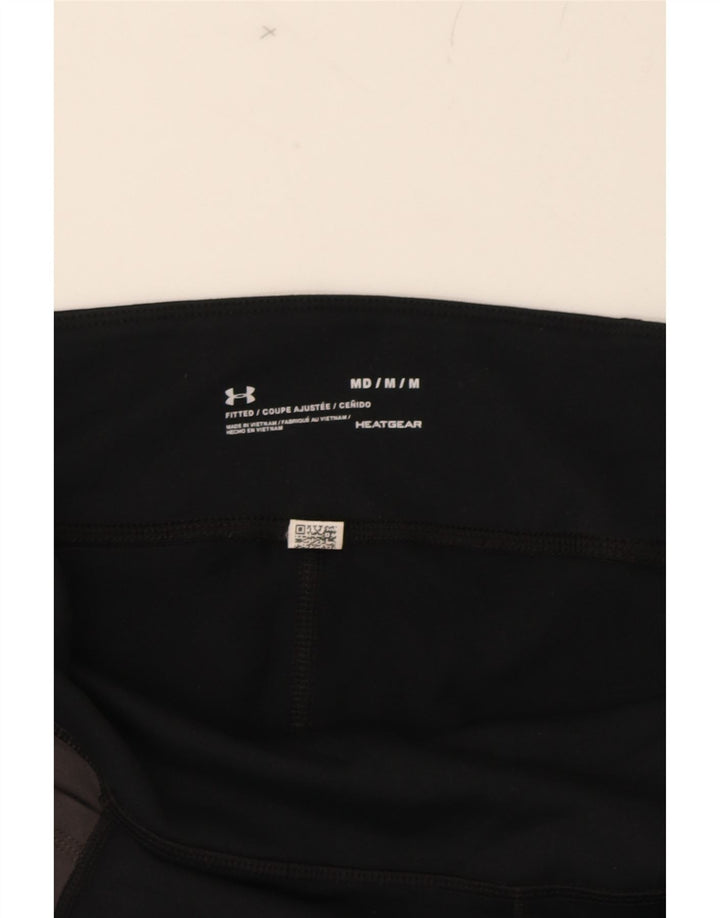 UNDER ARMOUR Womens Leggings UK 12 Medium  Black Colourblock Vintage Under Armour and Second-Hand Under Armour from Messina Hembry 