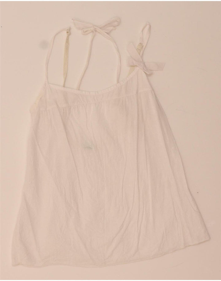 Benetton Damen Crop Cami Top UK 4 XS Weiß