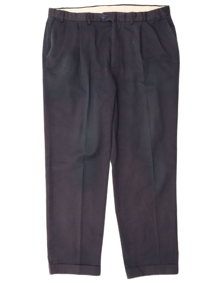 Marks & Spencer Herren Blue Harbor Pegged Anzughose W38 L31 Marineblau