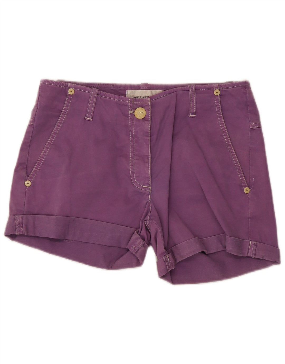 Daniele Alessandrini Damen Hotpants W27 Small Lila Baumwolle