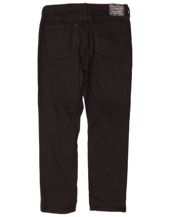 LEVI'S Herren Straight Jeans W36 L34 Schwarze Baumwolle