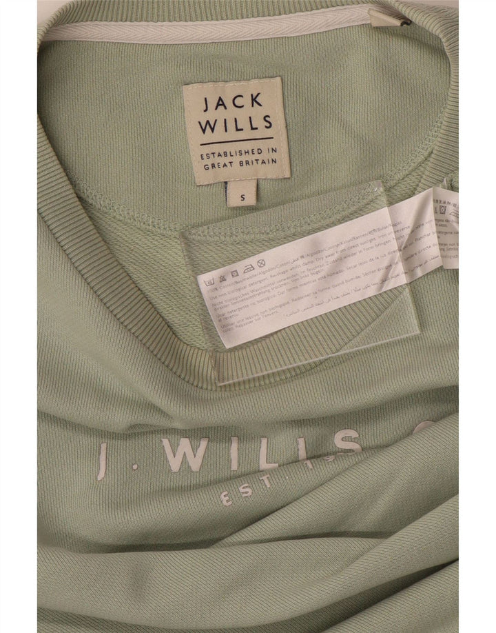 JACK WILLS Herren-Sweatshirt mit Grafik, Größe S, grüne Baumwolle