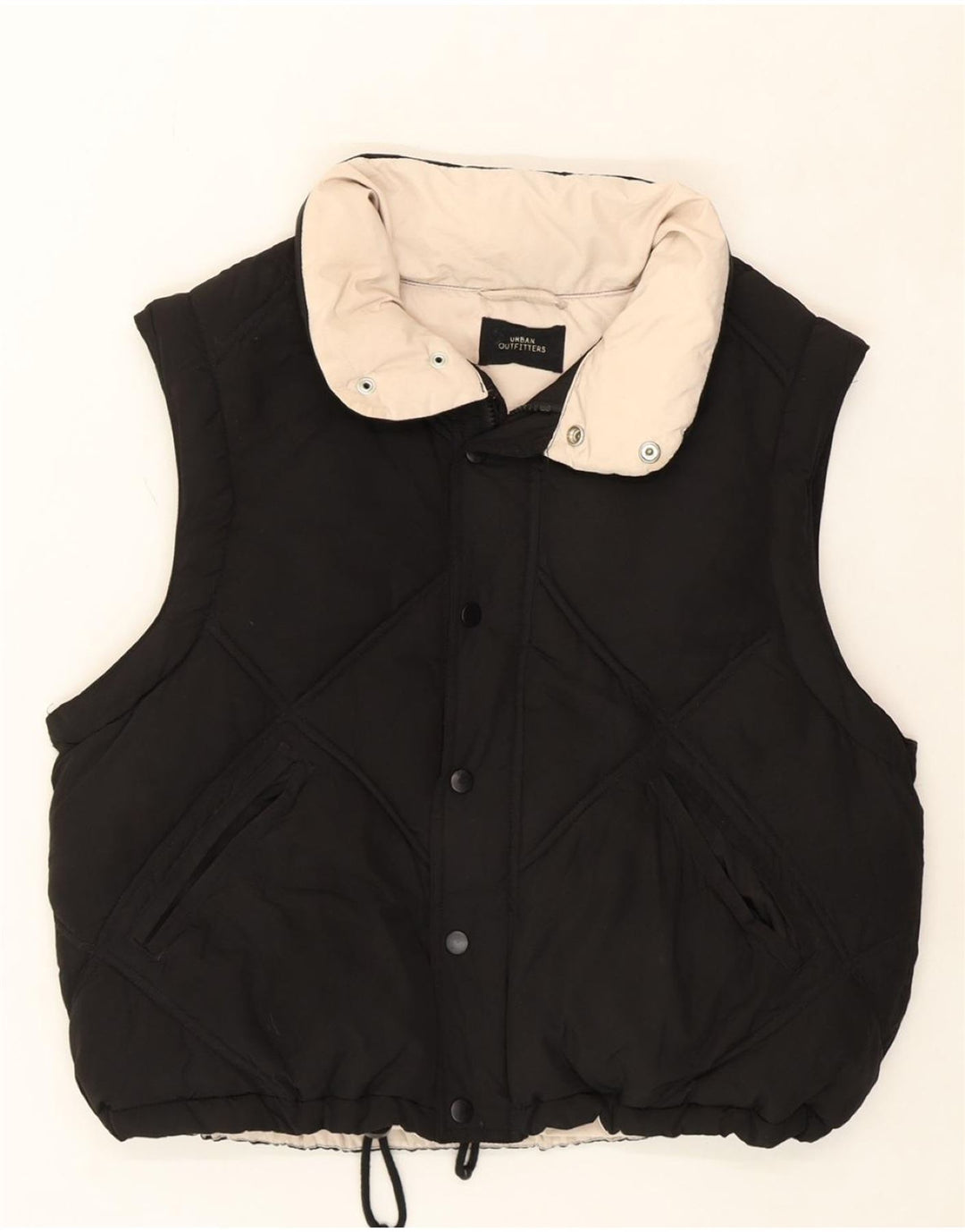 URBAN OUTFITTERS Womens Padded Gilet UK 16 Large Black Polyester Vintage Urban Outfitters and Second-Hand Urban Outfitters from Messina Hembry 