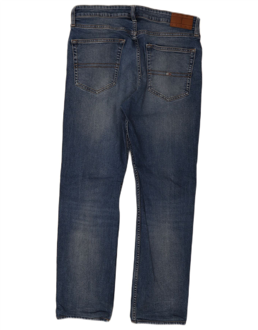 Tommy Hilfiger Herren Straight Jeans W32 L27 Blaue Baumwolle