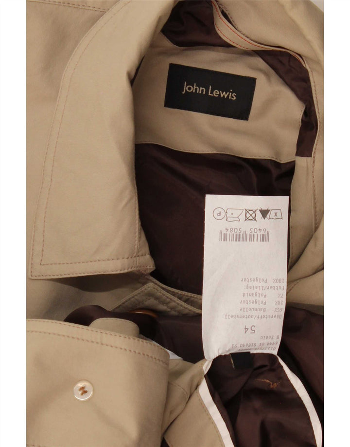 John Lewis Herrenmantel IT 54 2XL Beige Baumwolle