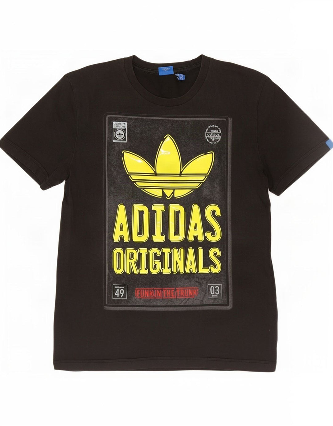 Adidas Herren Grafik T-Shirt Top Medium Schwarz Baumwolle