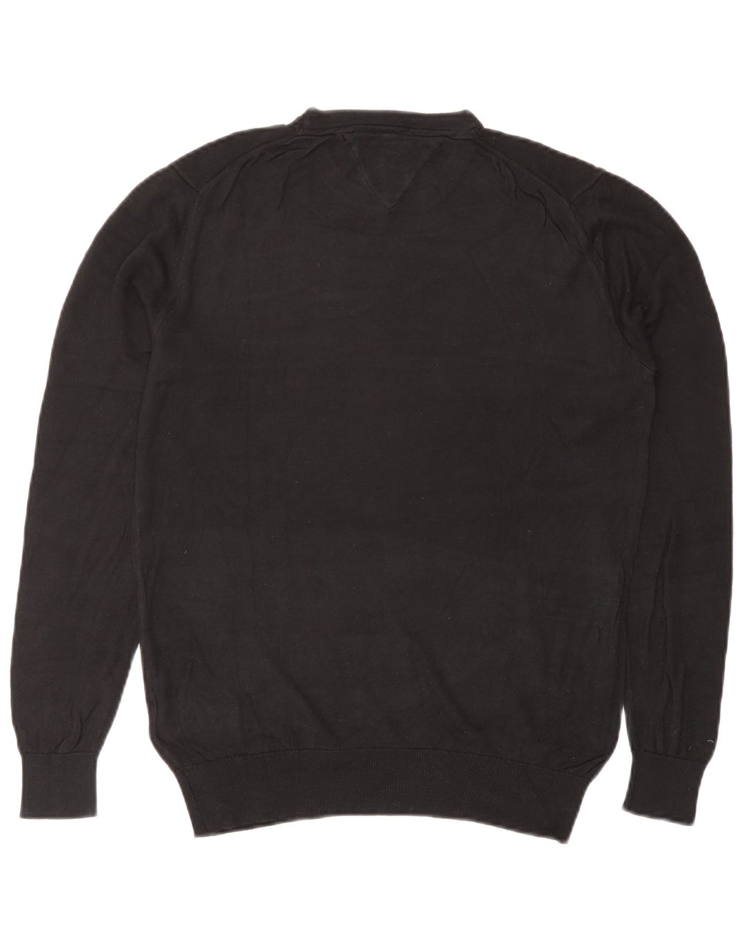 Tommy Hilfiger Herren-Pullover mit Rundhalsausschnitt, mittlere schwarze Baumwolle