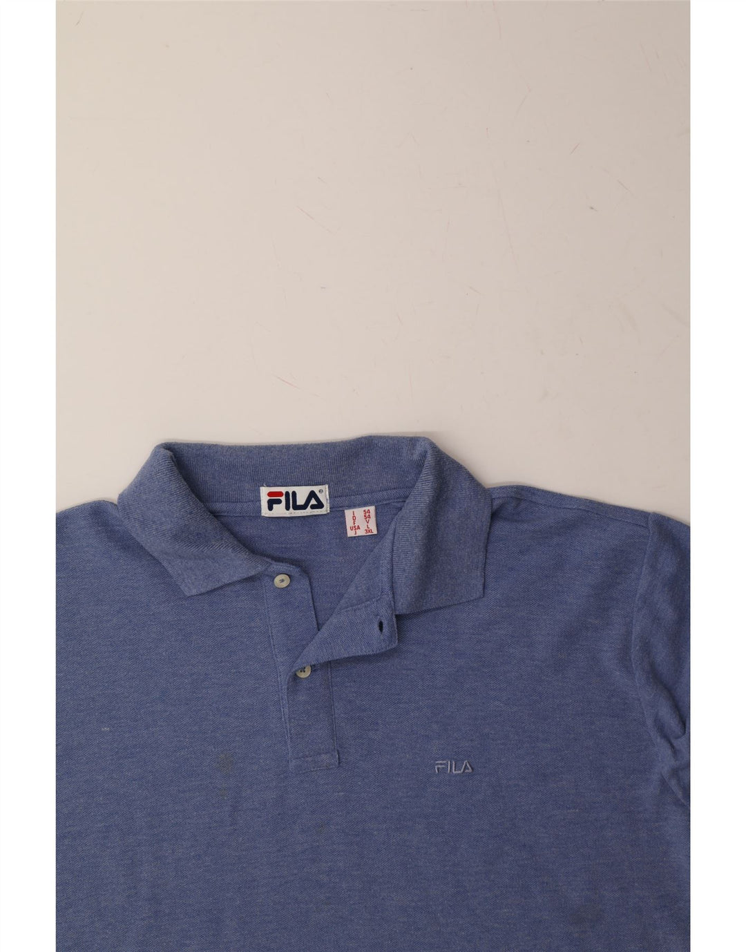 FILA Mens Polo Shirt IT 54 XL Blue Cotton Vintage Fila and Second-Hand Fila from Messina Hembry 