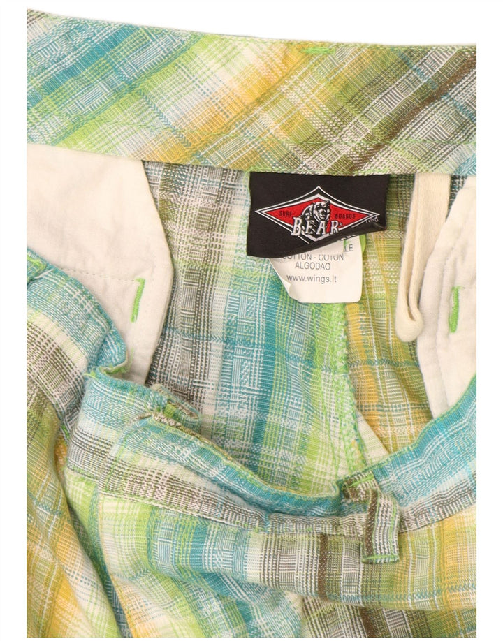 Bear Herren-Cargoshorts W32, mittelgroß, mehrfarbig, kariert, Baumwolle