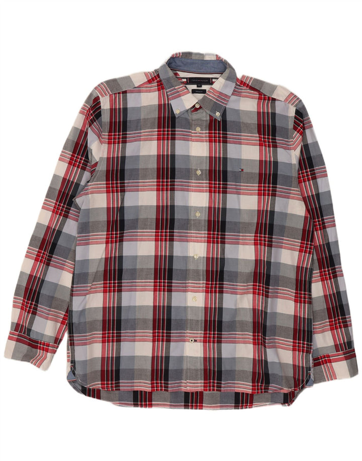 Tommy Hilfiger Herren-Hemd mit normaler Passform, 2XL, mehrfarbig, kariert, Baumwolle