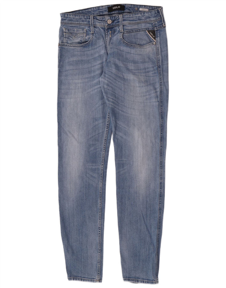 Replay Damen Anbass Slim Jeans W33 L31 Blau