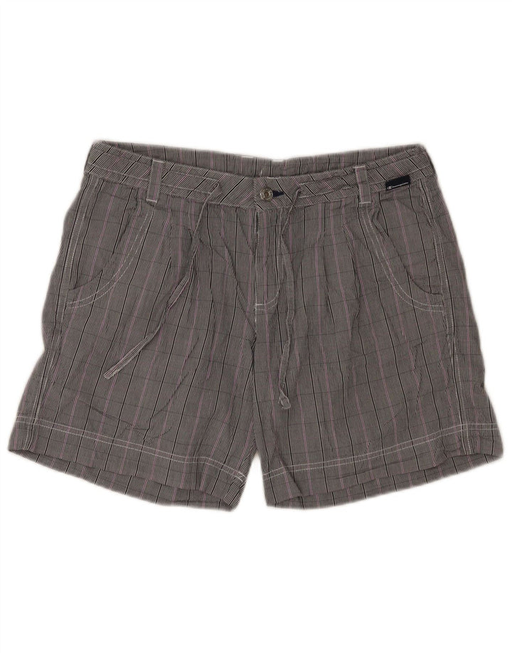Champion Womens Casual Shorts Medium W30 Grau karierte Baumwolle