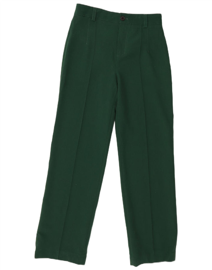 Gerade Freizeithose für Damen von Zara, mittelgroß, W28, L31, grün, Polyester