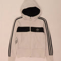 Adidas Damen Graphic Zip Hoodie Pullover IT 44 Mittelweiß Farbblock