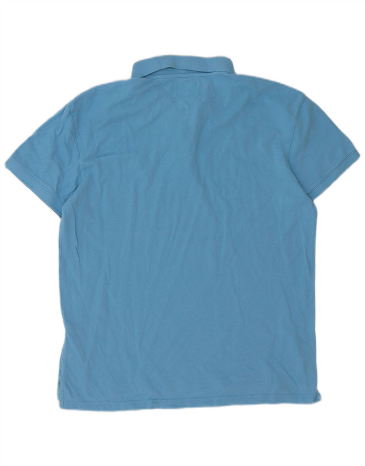 Tommy Hilfiger Herren-Poloshirt, große blaue Baumwolle