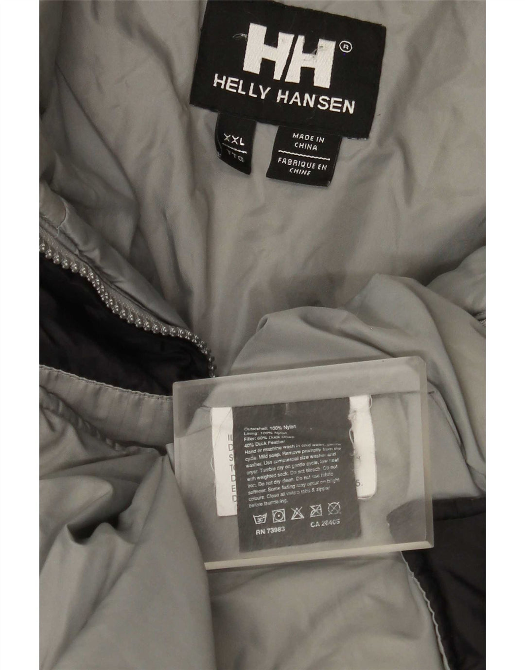 Helly Hansen Herren Jacke mit grafischer Polsterung, UK 44 2XL, schwarzes Colourblock-Nylon