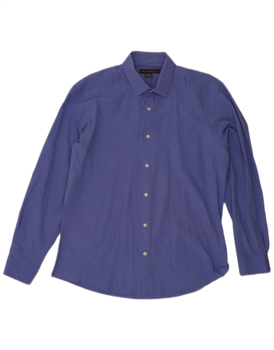 French Connection Herrenhemd XL, blaue Baumwolle