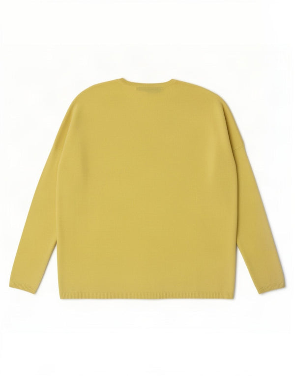 Zara Damen-Pullover, übergroß, U-Boot-Ausschnitt, Gr. 10, klein, Gelb