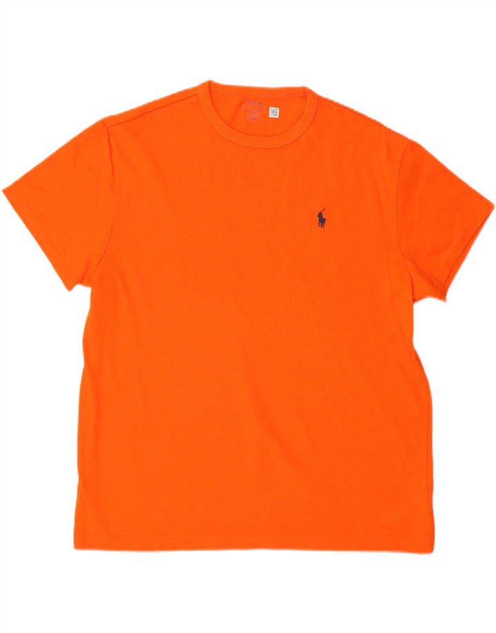 POLO RALPH LAUREN Herren-T-Shirt mit klassischer Passform, groß, orange, Baumwolle