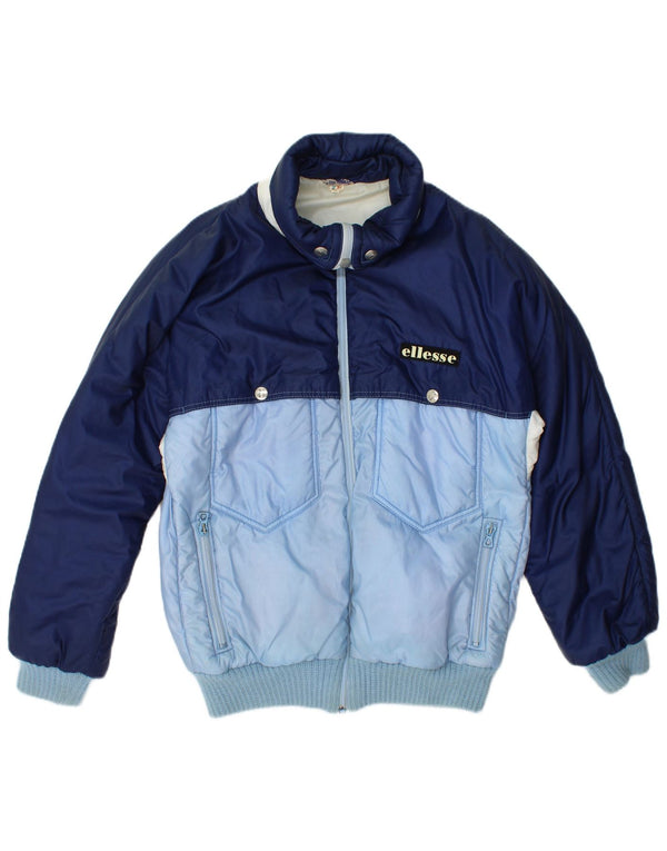 Ellesse Damen Wattierte Jacke IT 44 Mittelblauer Farbblock