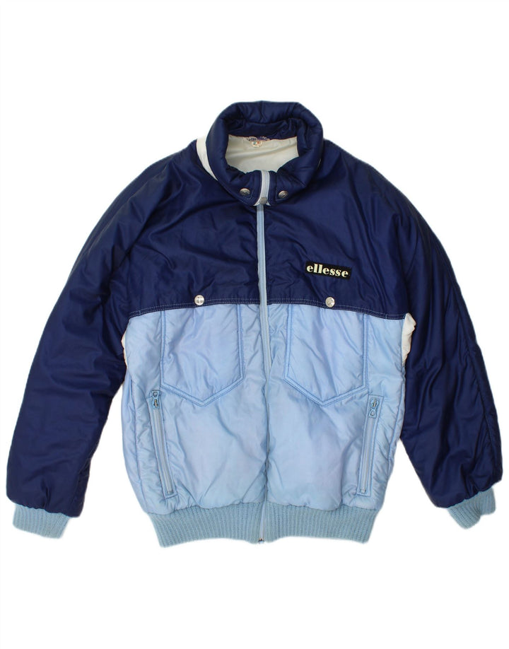 Ellesse Damen Wattierte Jacke IT 44 Mittelblauer Farbblock