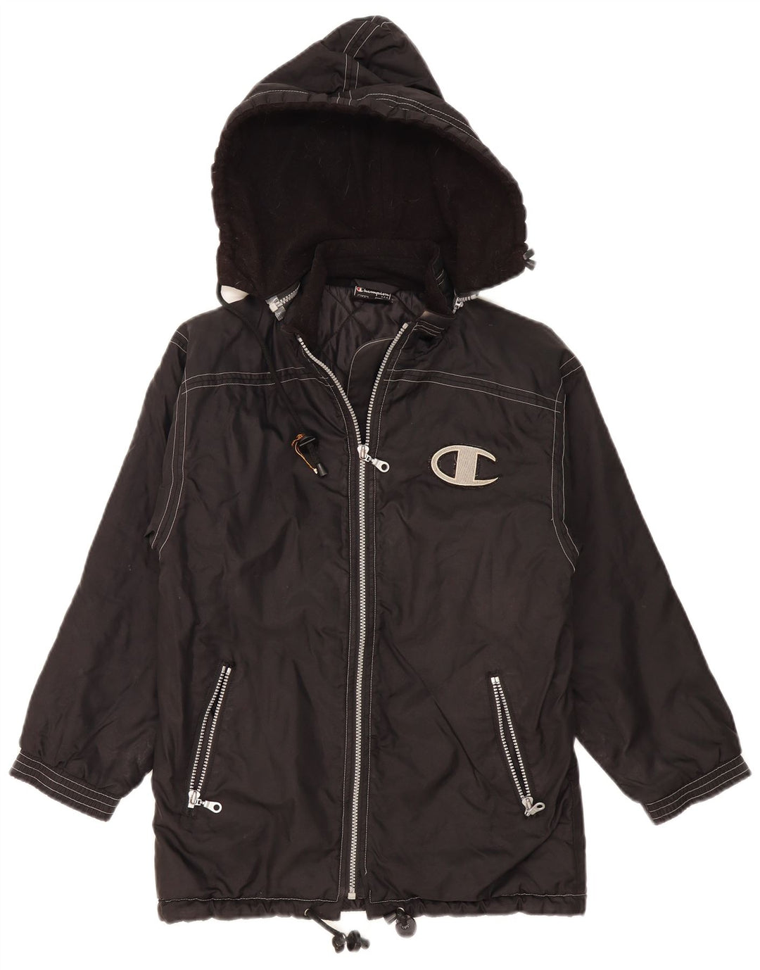 Champion Windjacke mit Kapuze für Jungen, 11–12 Jahre, Schwarz