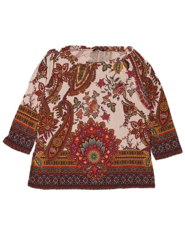 Desigual Damen-Blusenoberteil mit 3/4-Ärmeln, UK 18, XL, mehrfarbig, Paisleymuster