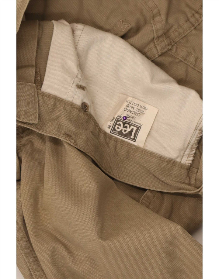 Lee Herren Freizeithose W34 L32 Beige Baumwolle