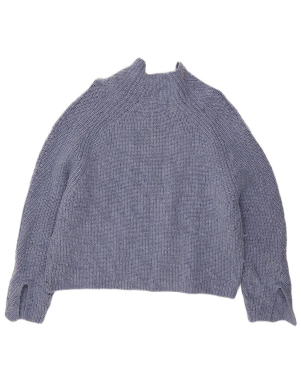 John Lewis Damen Crop Rollkragenpullover Pullover UK 16 Large Blau