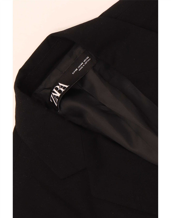 Zara Damen 1-Knopf-Blazerjacke EU 38 Small Schwarz