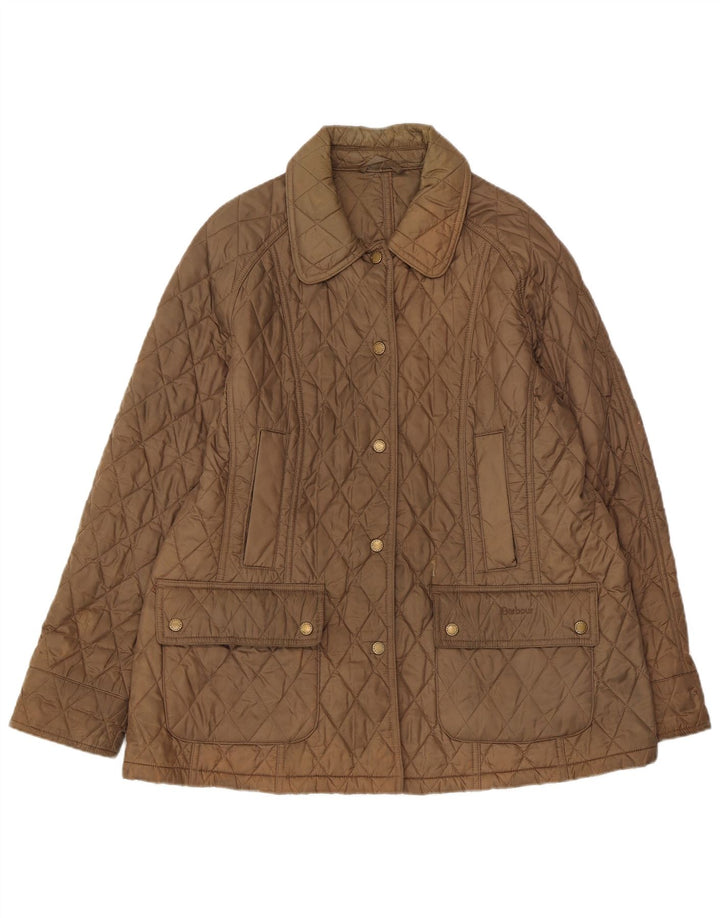 Barbour Damen Steppjacke UK 18 XL Braunes Polyamid