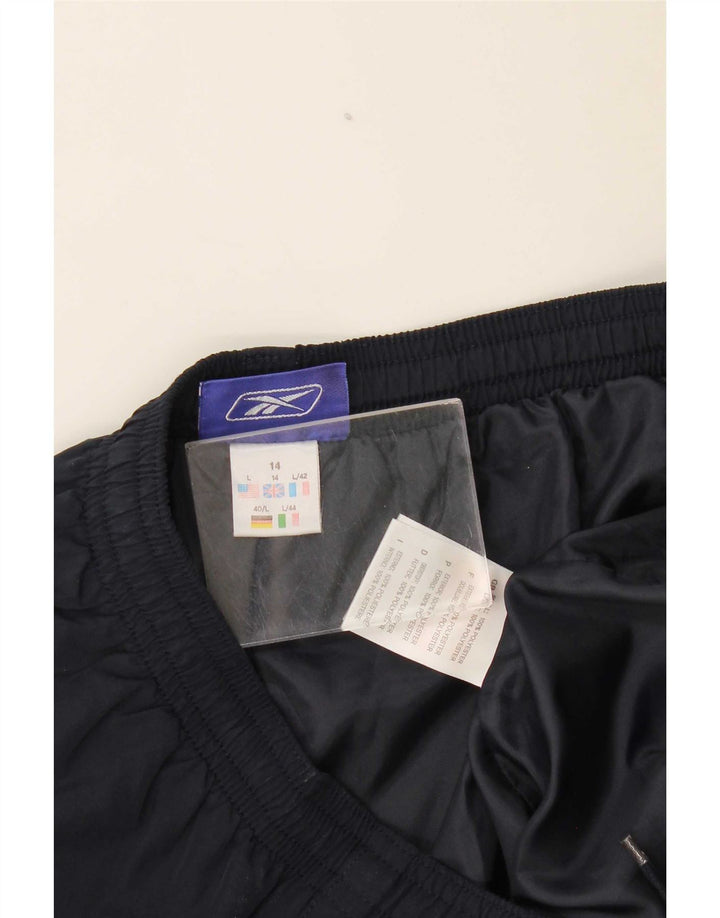 Reebok Damen Trainingshose UK 14 Large Marineblau Polyester