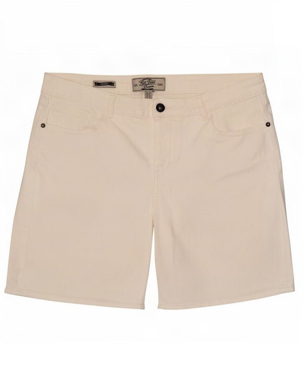 Fat Face Damen Jeansshorts UK 12 Medium W30 Weiße Baumwolle
