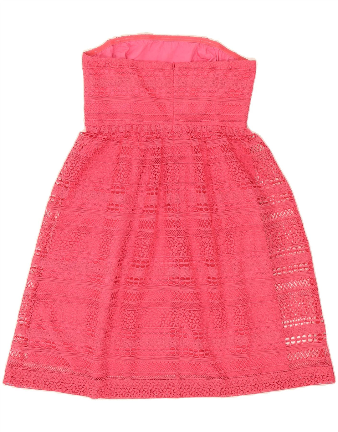 J. CREW Womens Strapless Dress UK 8 Small Pink Polyester Vintage J. Crew and Second-Hand J. Crew from Messina Hembry 