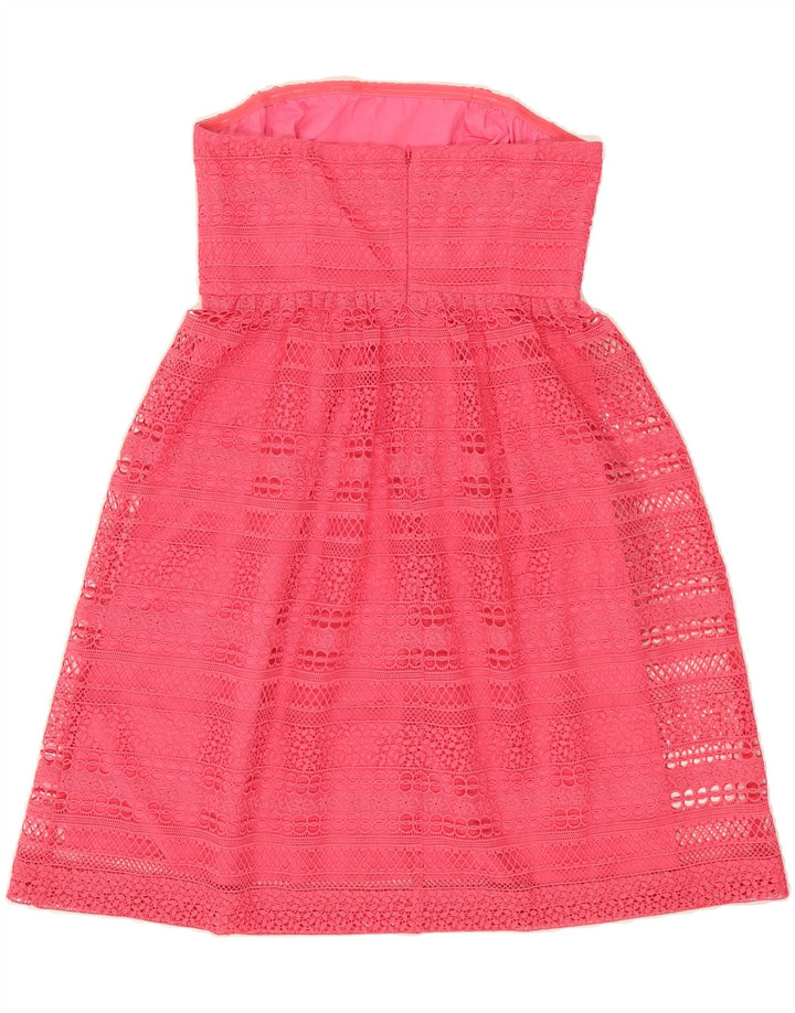 J. CREW Womens Strapless Dress UK 8 Small Pink Polyester Vintage J. Crew and Second-Hand J. Crew from Messina Hembry 