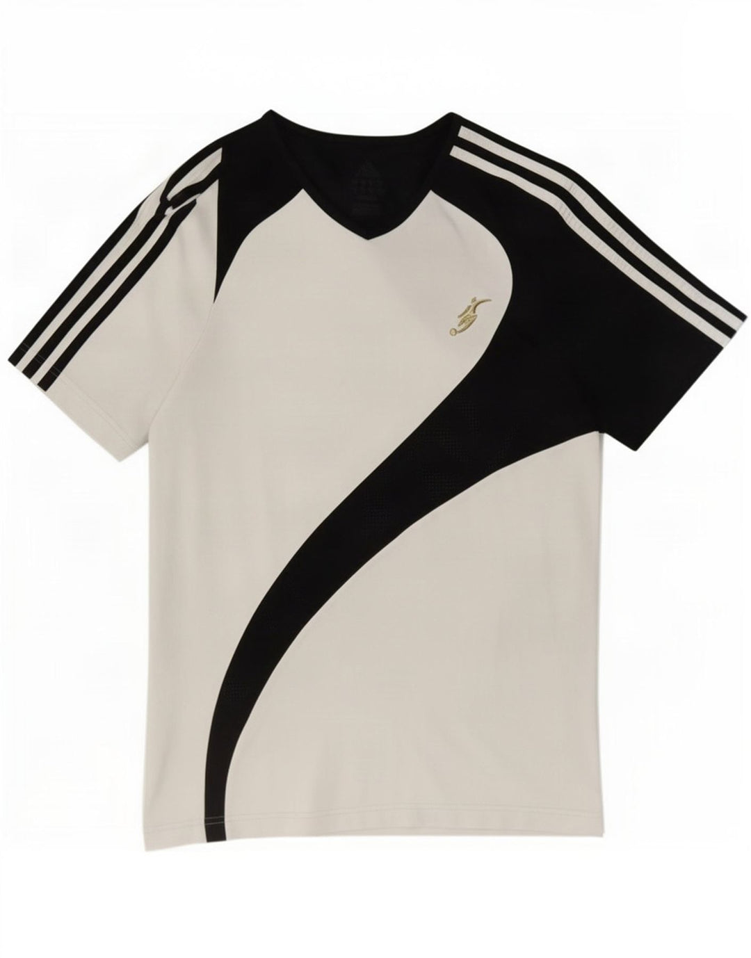 Adidas Herren T-Shirt Top Small Weiß Colourblock