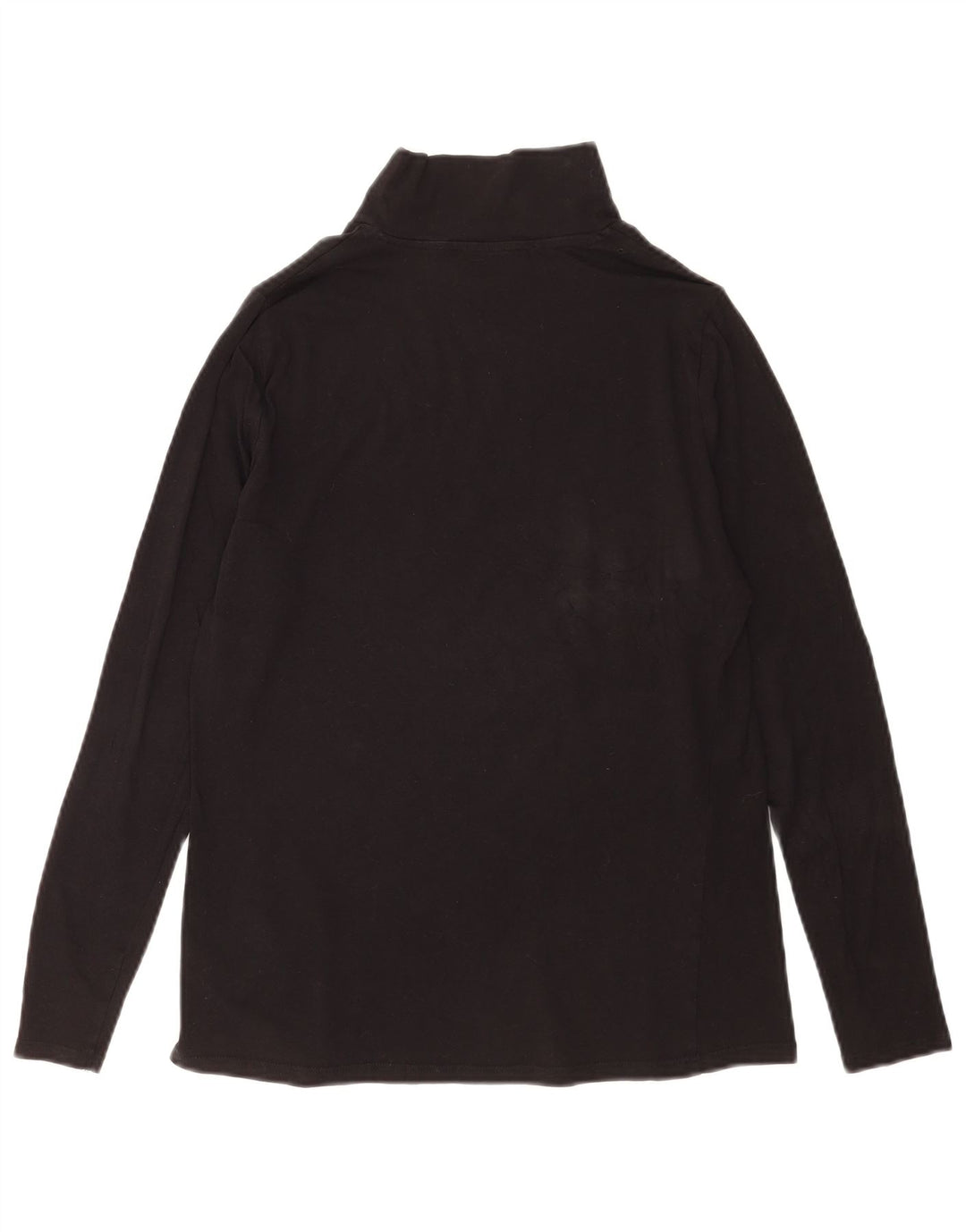 Marks & Spencer Damen Top Langarm UK 14 Medium Schwarz Baumwolle