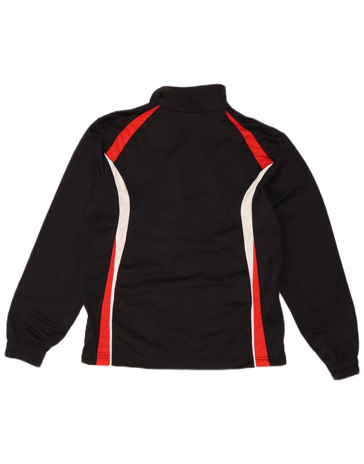 Umbro Jungen-Trainingsanzug-Top-Jacke, 13–14 Jahre, XL, schwarzes Farbblock-Polyester