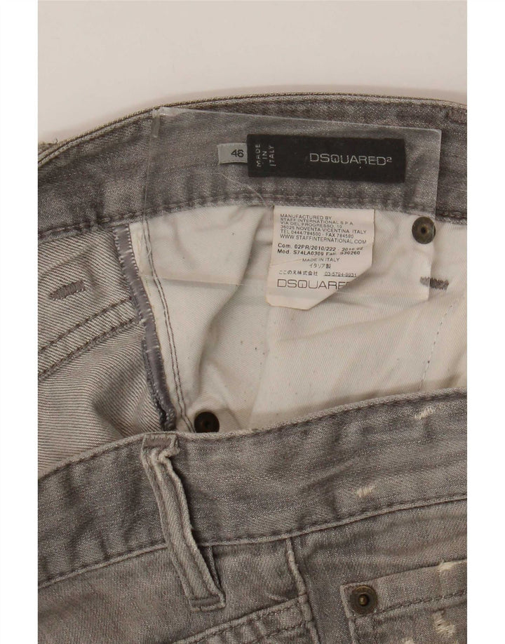 Dsquared2 Herren Distressed Skinny Jeans IT 46 Small W32 L32 Grau gepunktet