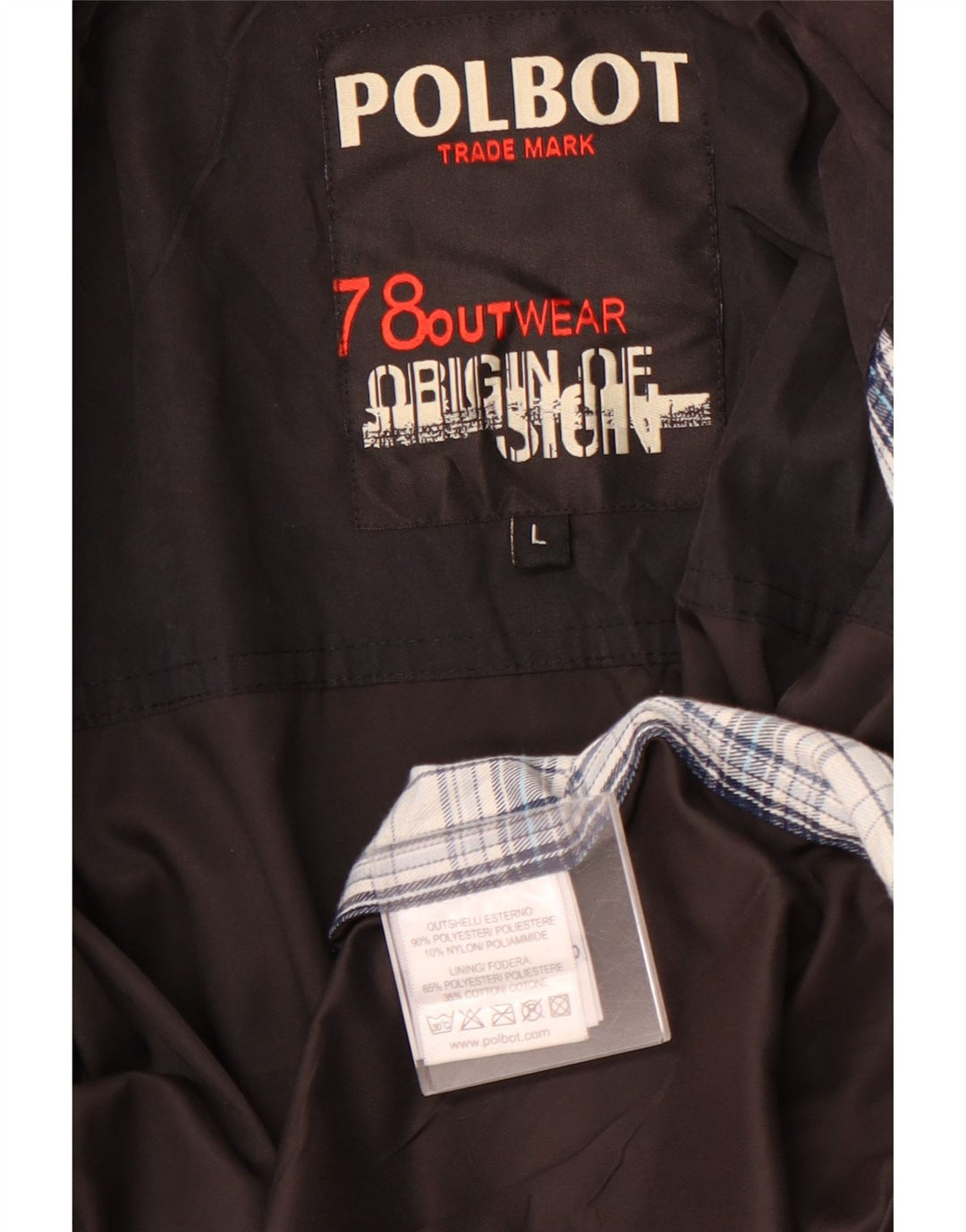 POLBOT Herren Utility Jacke UK 40 Large Schwarz Polyester