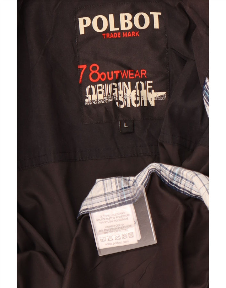 POLBOT Herren Utility Jacke UK 40 Large Schwarz Polyester