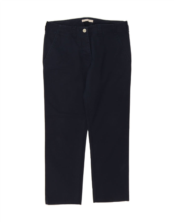 STEFANEL Womens Straight Chino Trousers W34 L26 Navy Blue Vintage Stefanel and Second-Hand Stefanel from Messina Hembry 