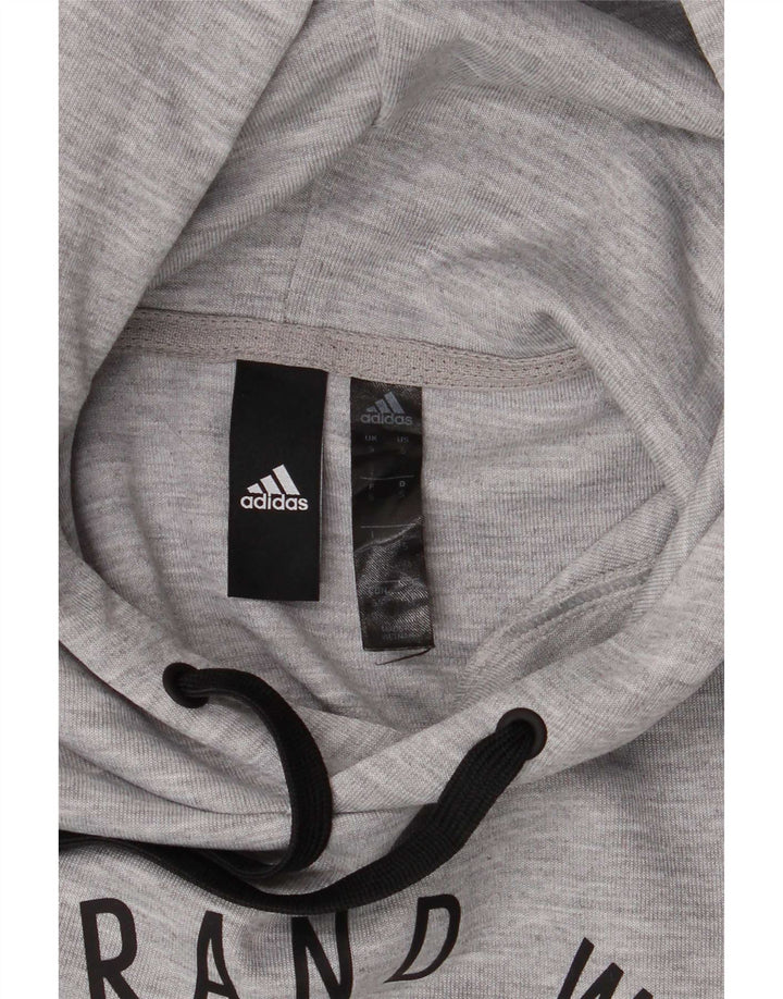 Adidas Herren Graphic Hoodie Pullover Small Grau Polyester