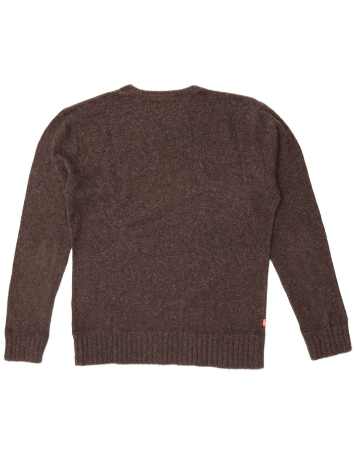 Levi's Damen-Pullover mit Rundhalsausschnitt, UK 14, mittelgraue Baumwolle