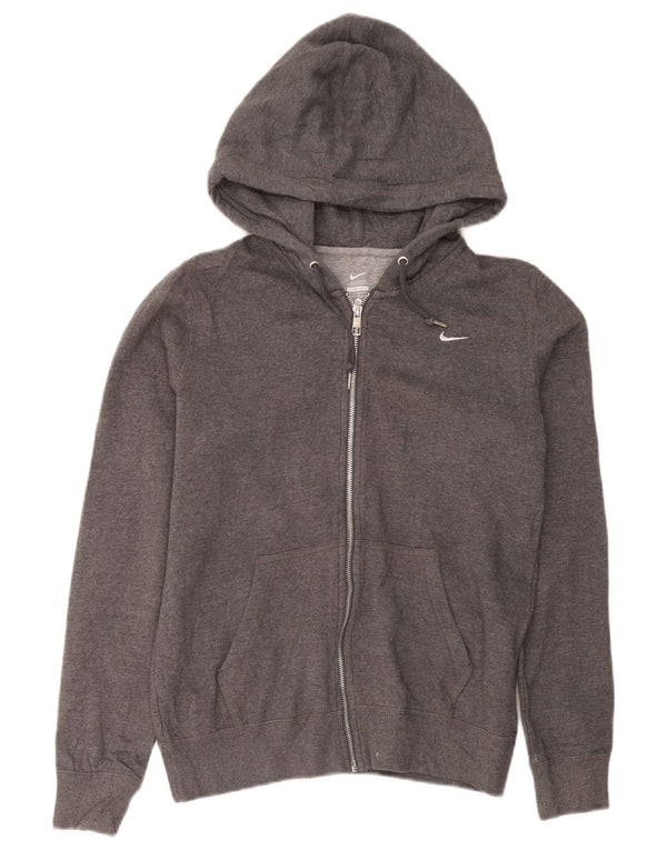 Nike Mens Zip Hoodie Sweater Medium Grey Cotton Sports