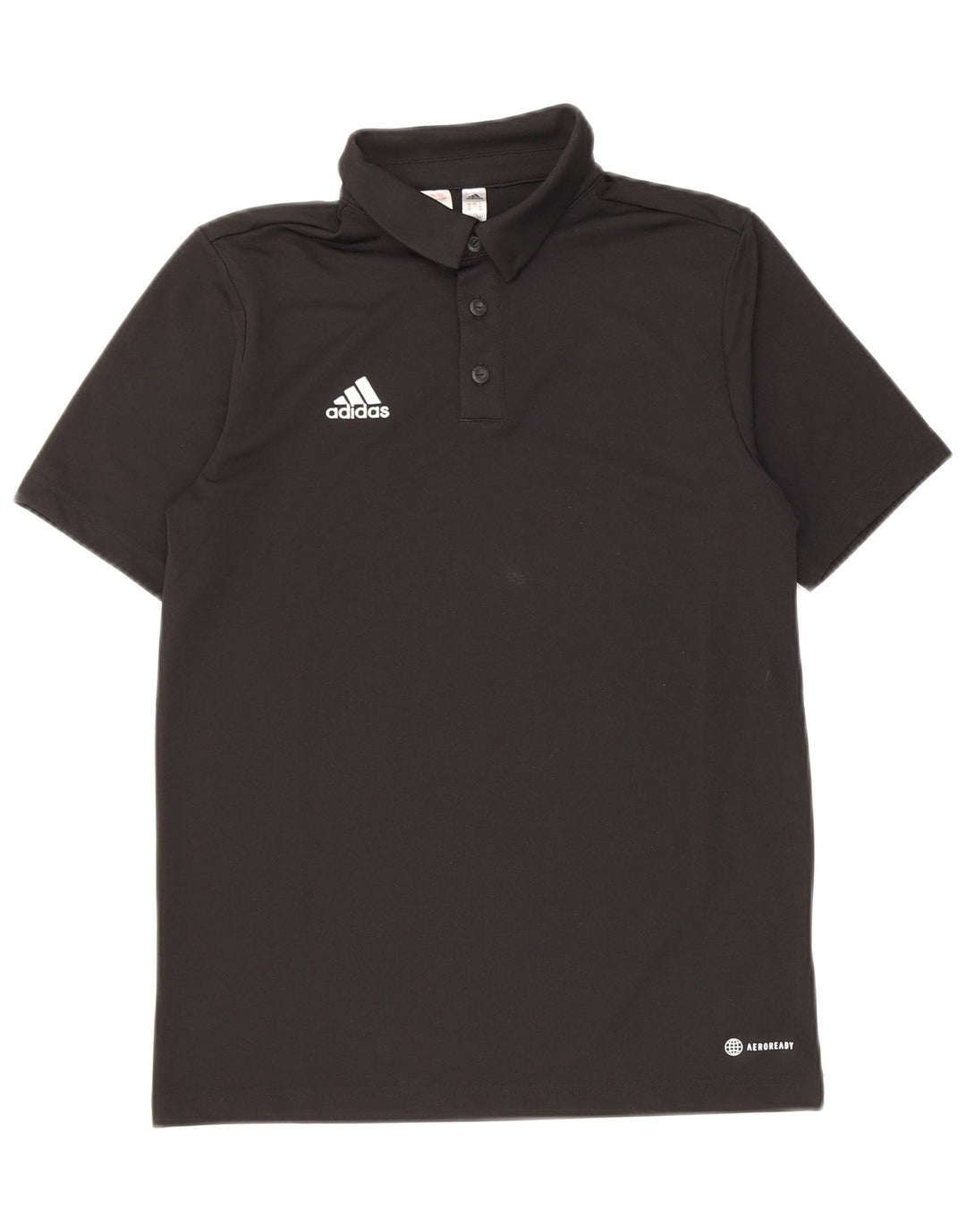 Adidas Jungen Aeroready Poloshirt 13–14 Jahre, schwarzes Polyester