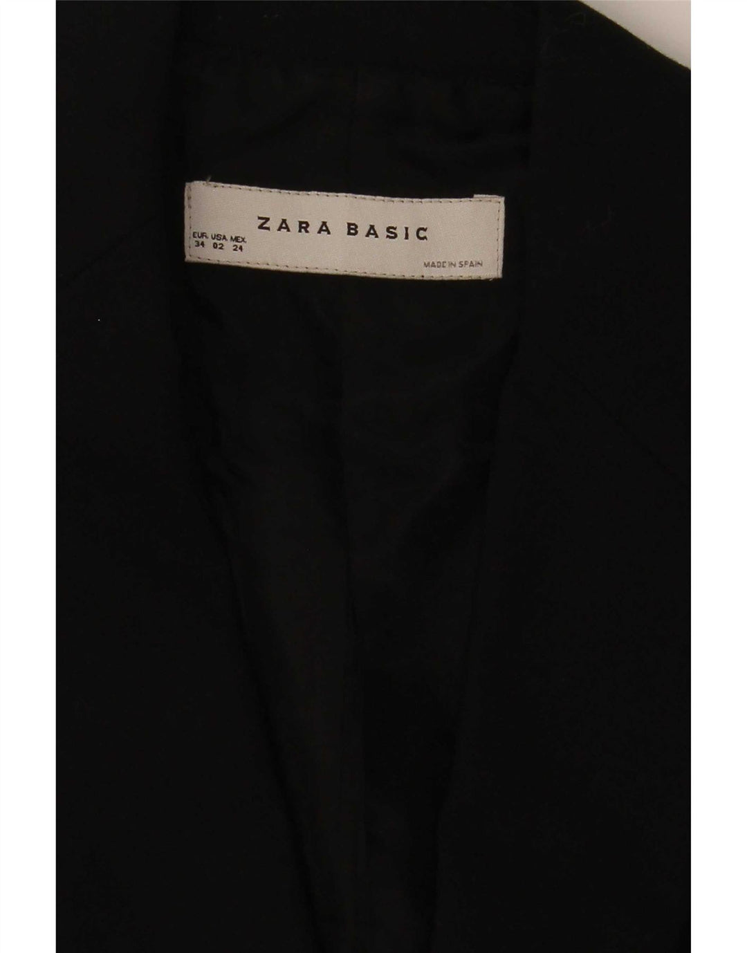 Zara Damen 1-Knopf-Blazerjacke EU 34 2XS Schwarz